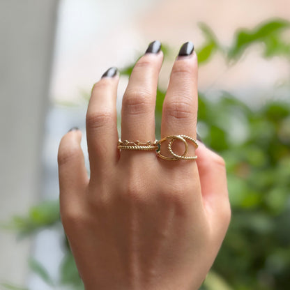 Brass Heart plain ring 15