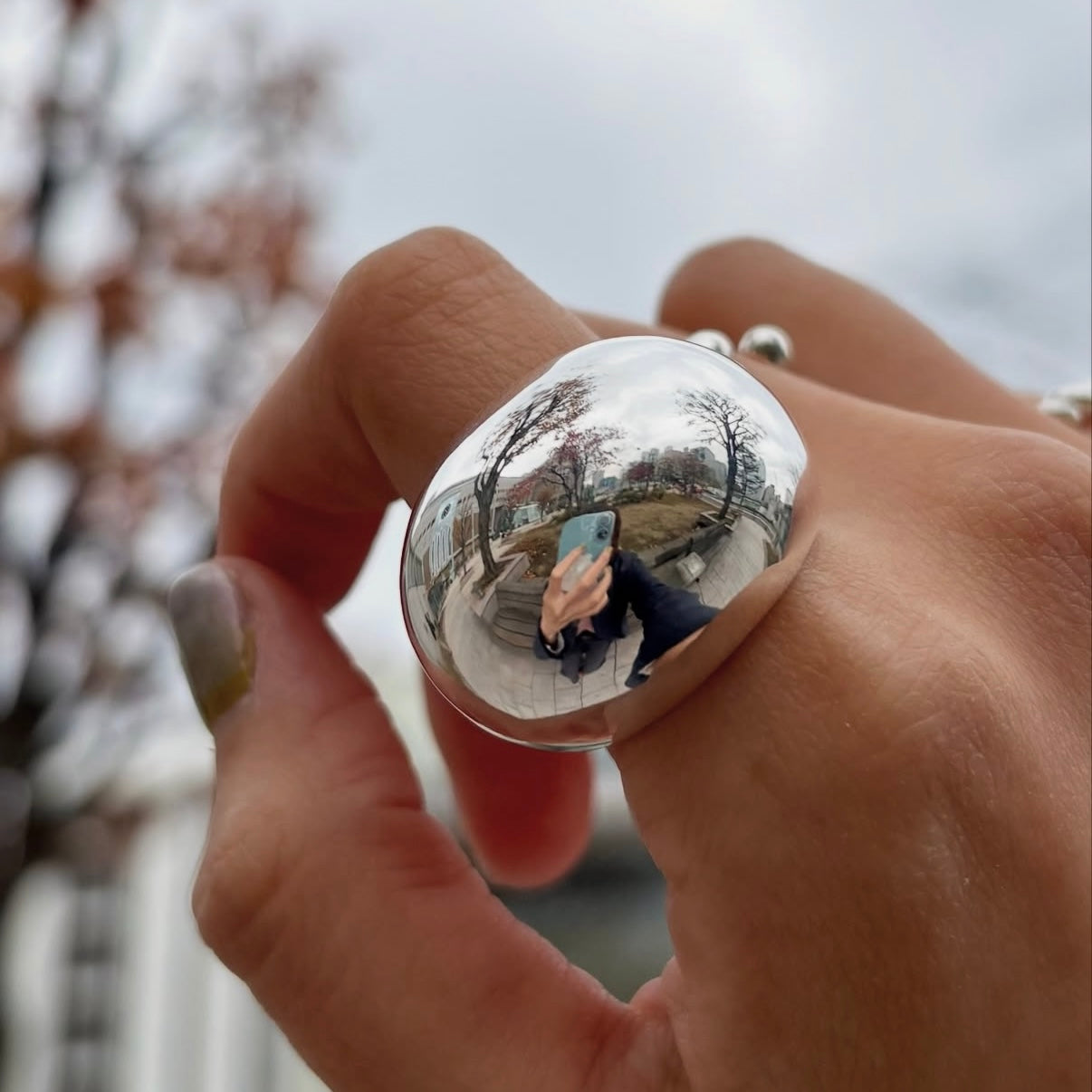 Silver925 plain ring 55