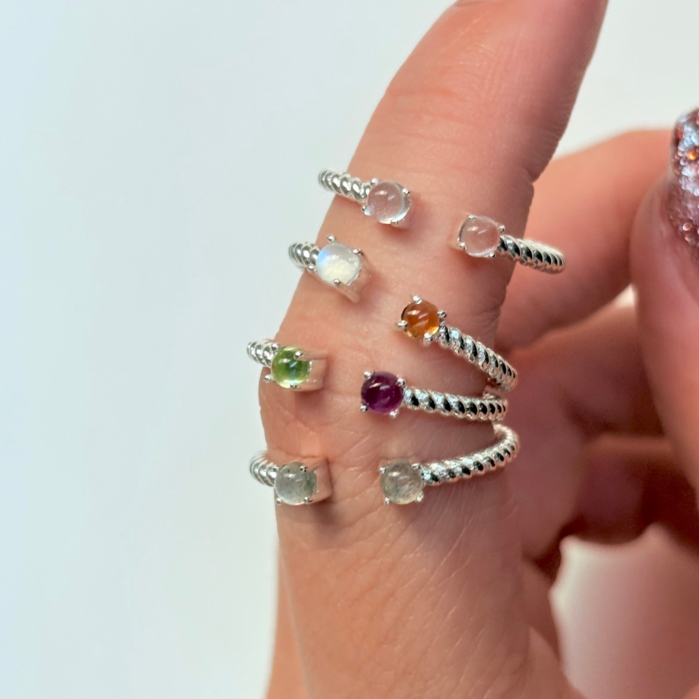アクセサリー c.j.y mama Silver925 2stone ring 18 – Biju mam