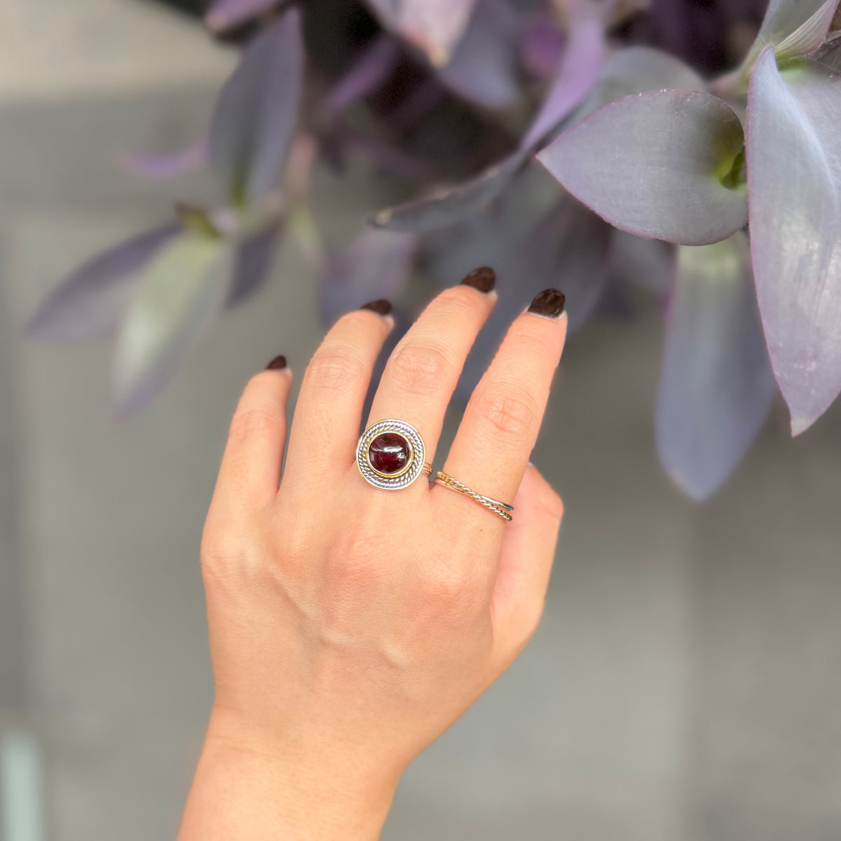 Silver925×brass design ring 22
