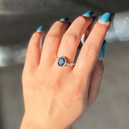 London Blue topaz ring