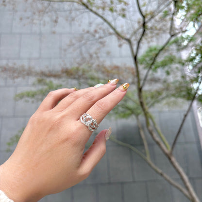 Botanical design ring