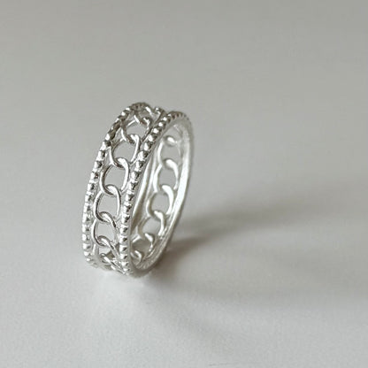 Silver925 plain ring 43
