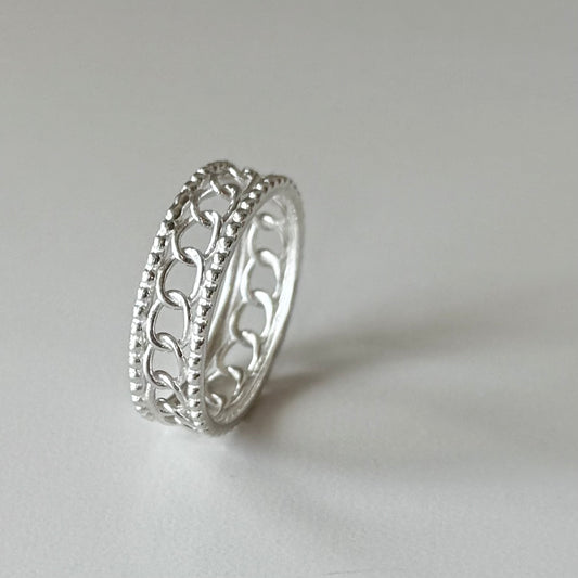 Silver925 plain ring 43