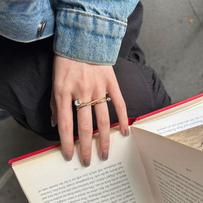 Brass 2finger ring
