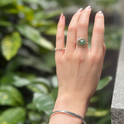 Silver925×brass plain ring 18