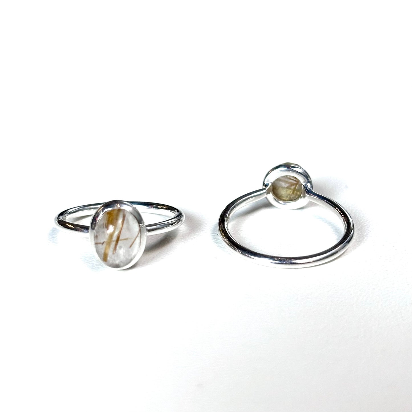 Gold Rutile Quartz ring