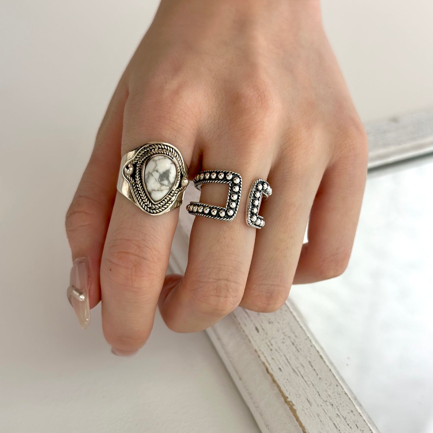 【poco】Silver925 plain ring 2