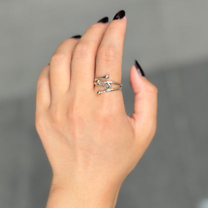 Silver925×brass design ring 20