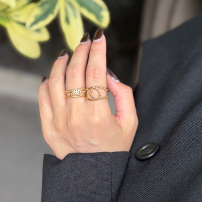 Brass Heart plain ring 17