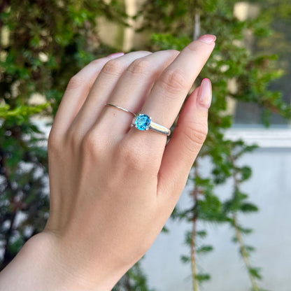 Swiss Blue topaz ring