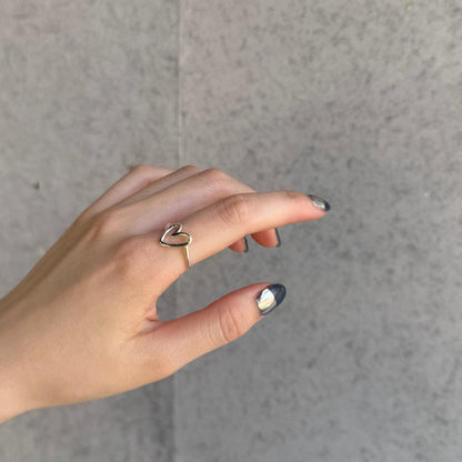 Heart plain ring 73