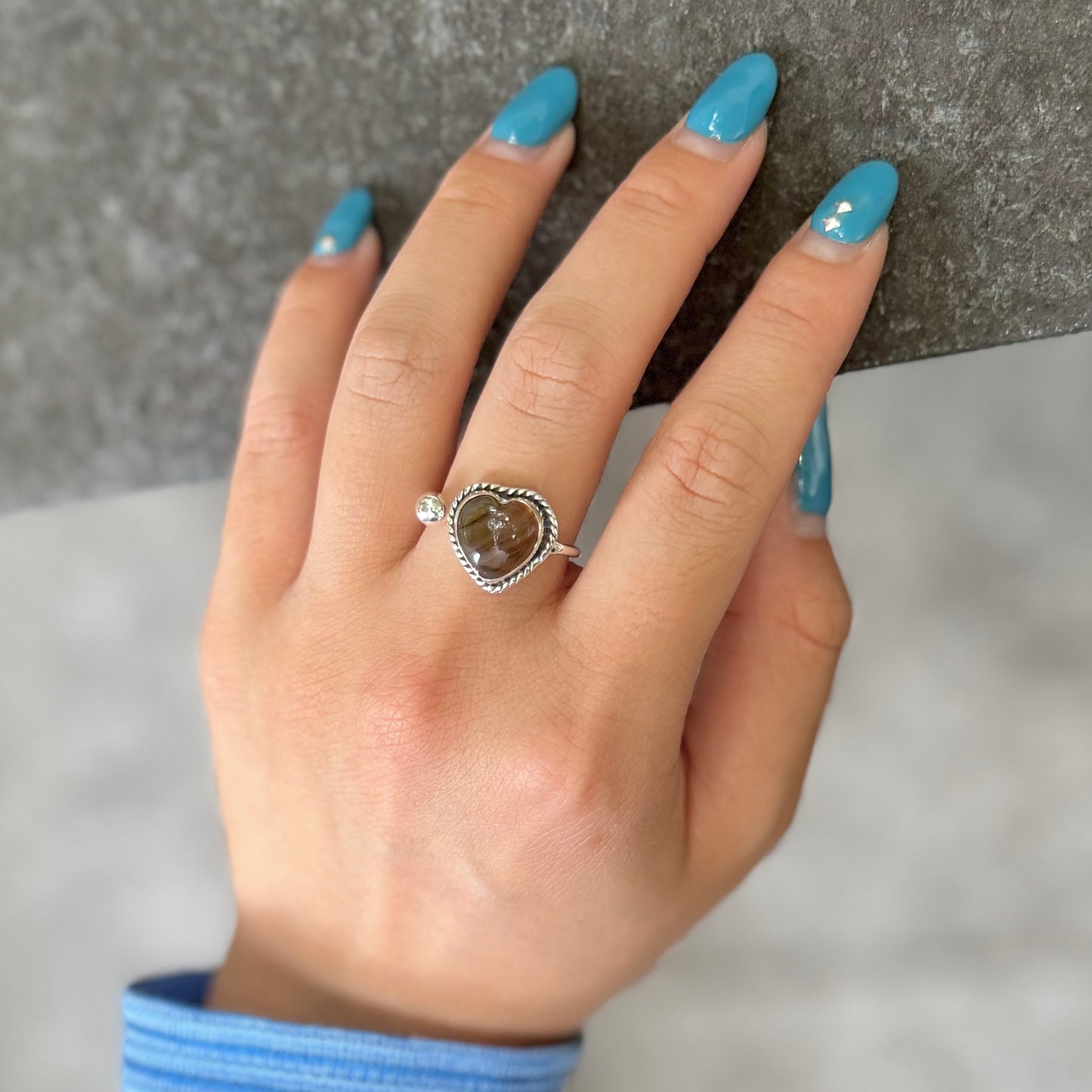 Heart design ring 7