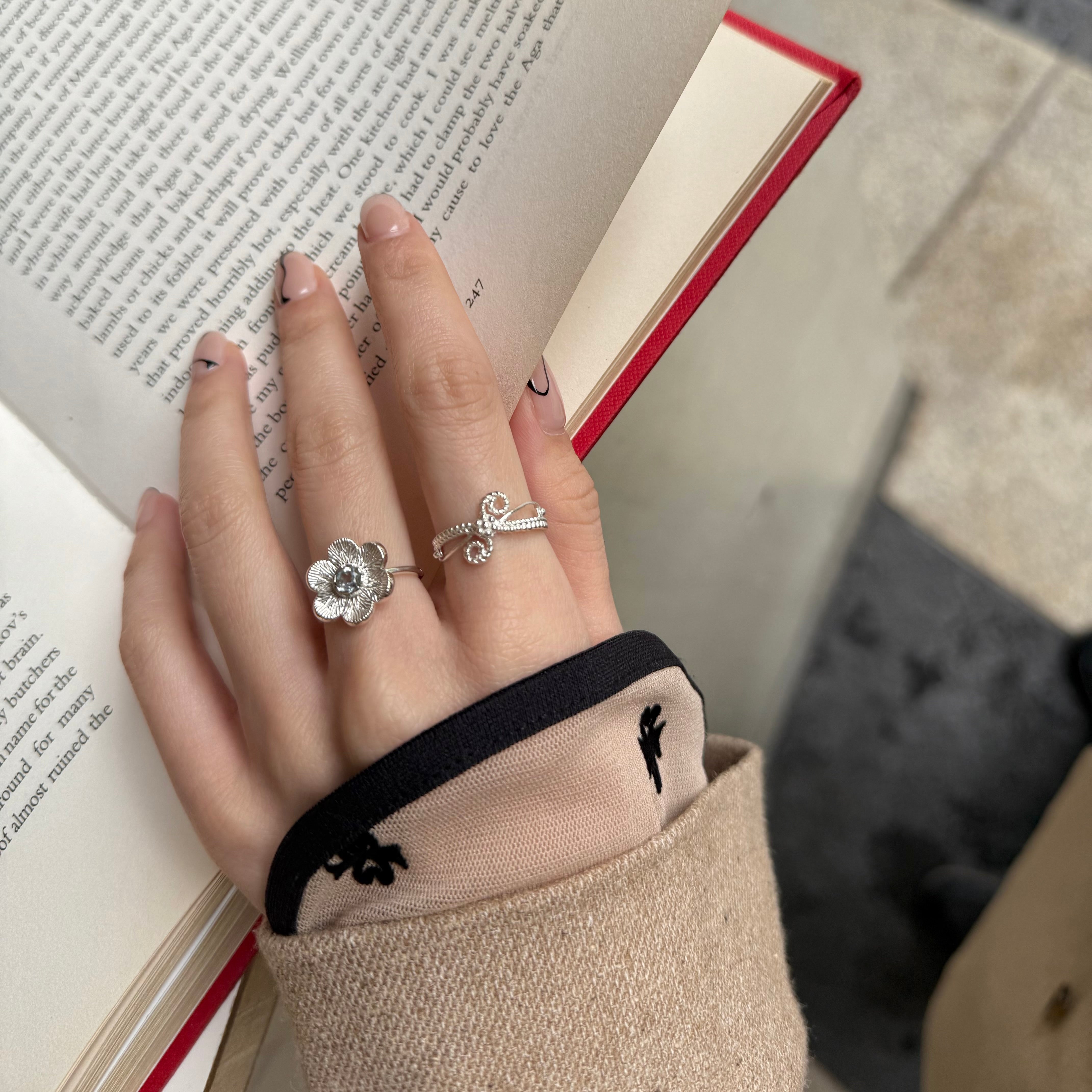 Flower plain ring 15 – Biju mam