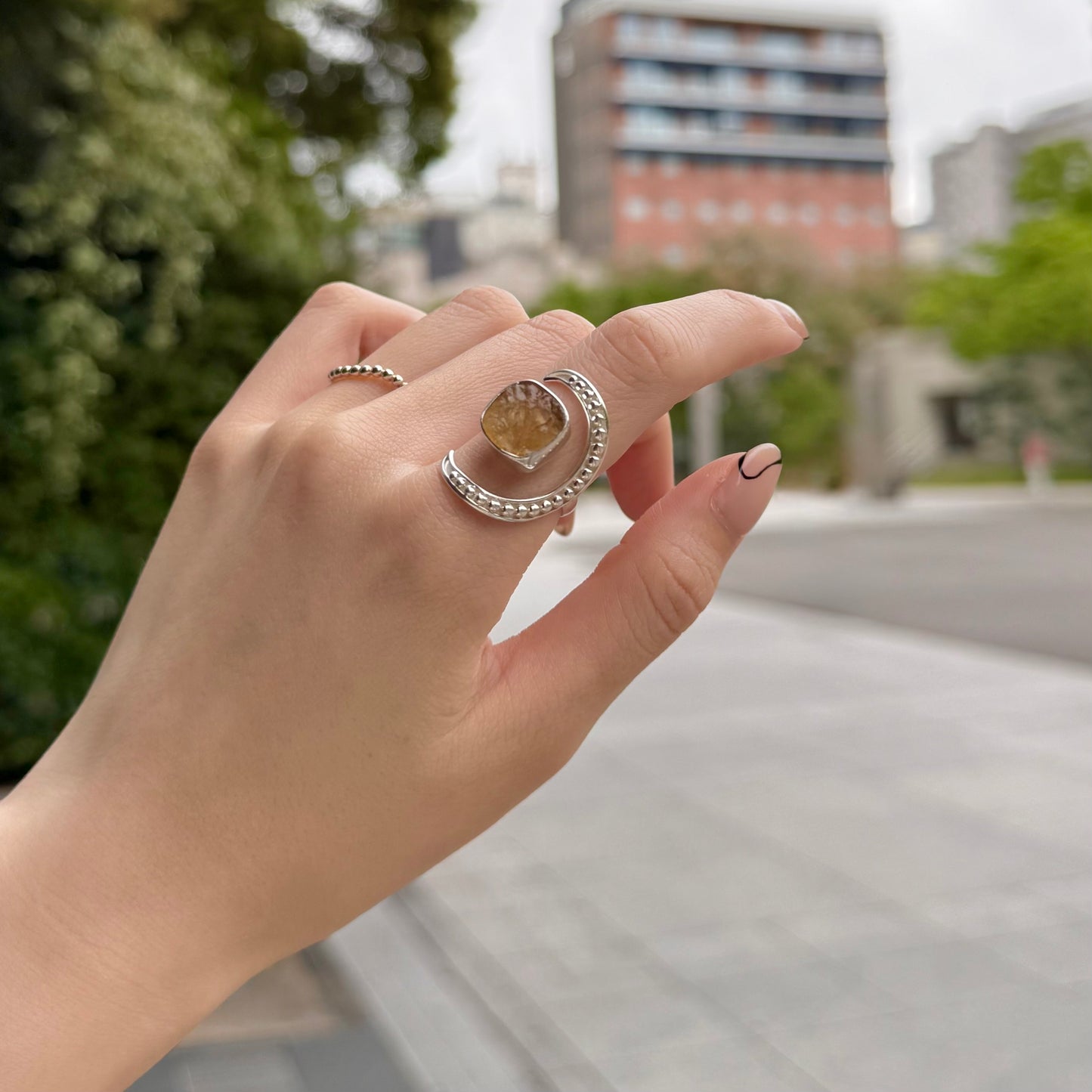 Moon design ring 9