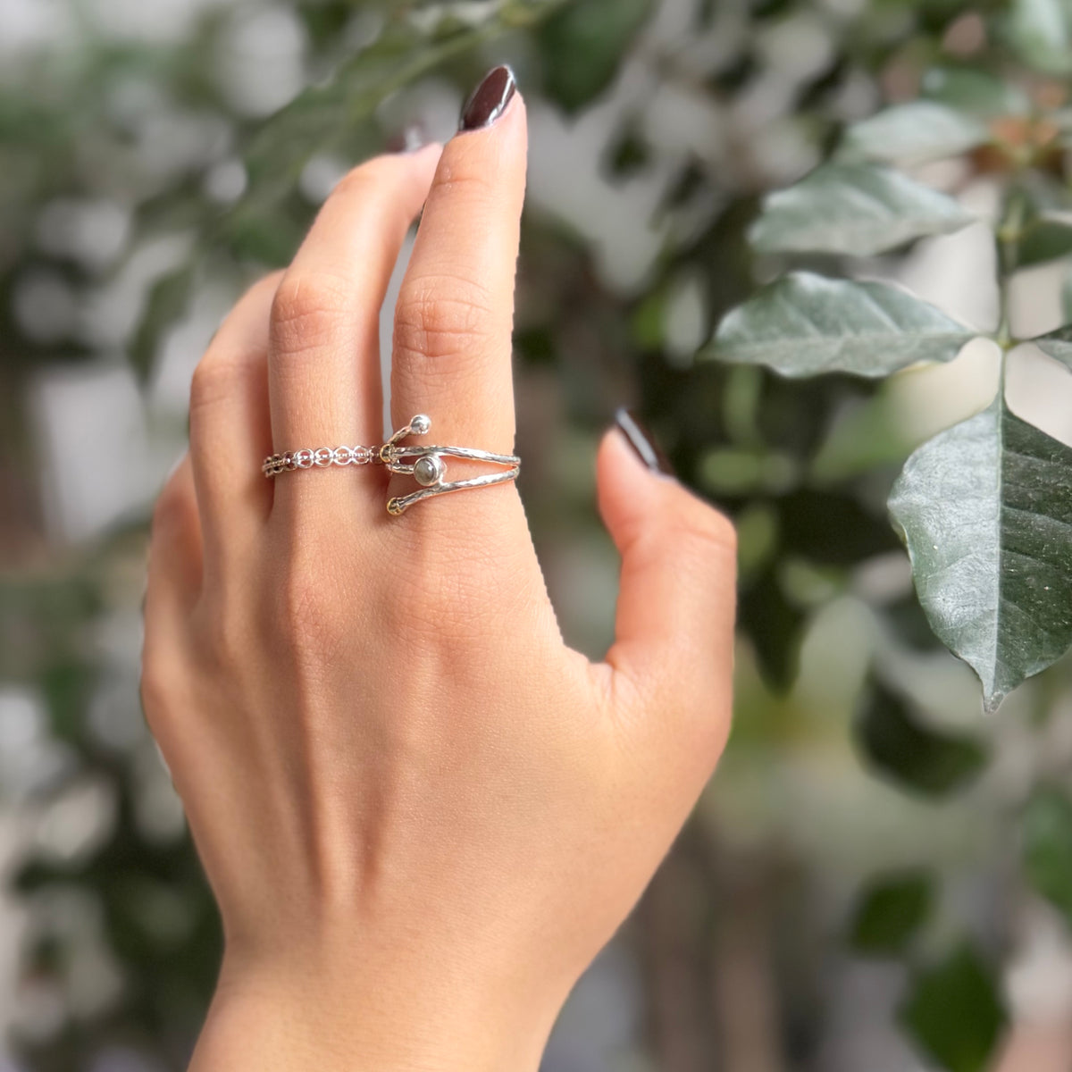 Silver925×brass design ring 20