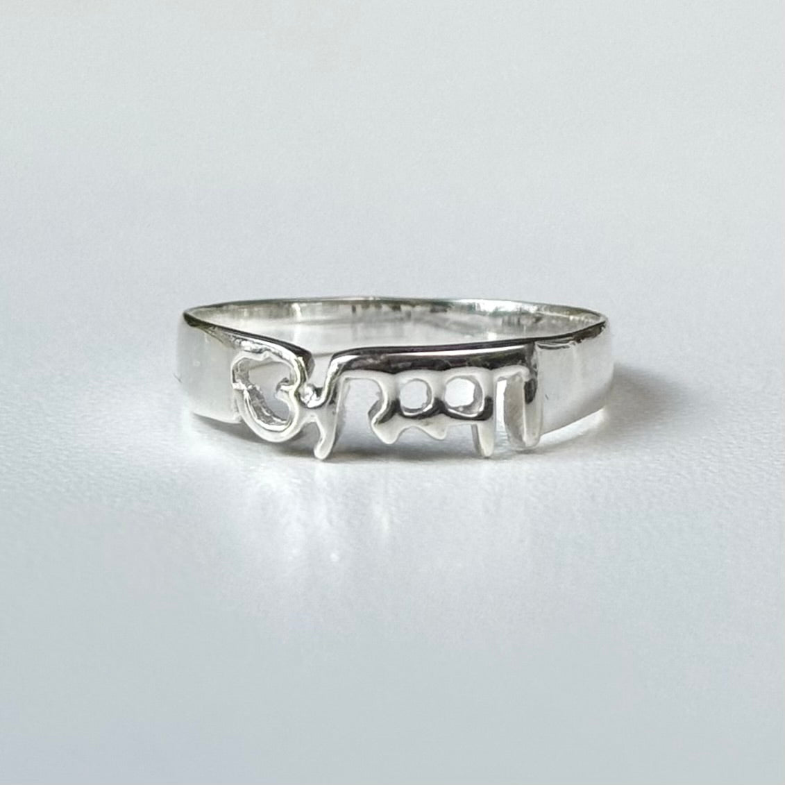 "AMMA" plain ring