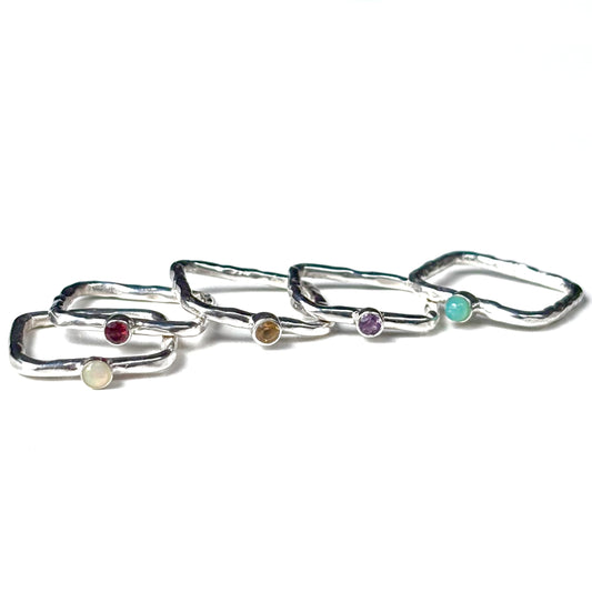 Silver925 square petit ring