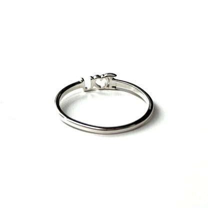 Silver925 plain ring 〈 I♡U〉