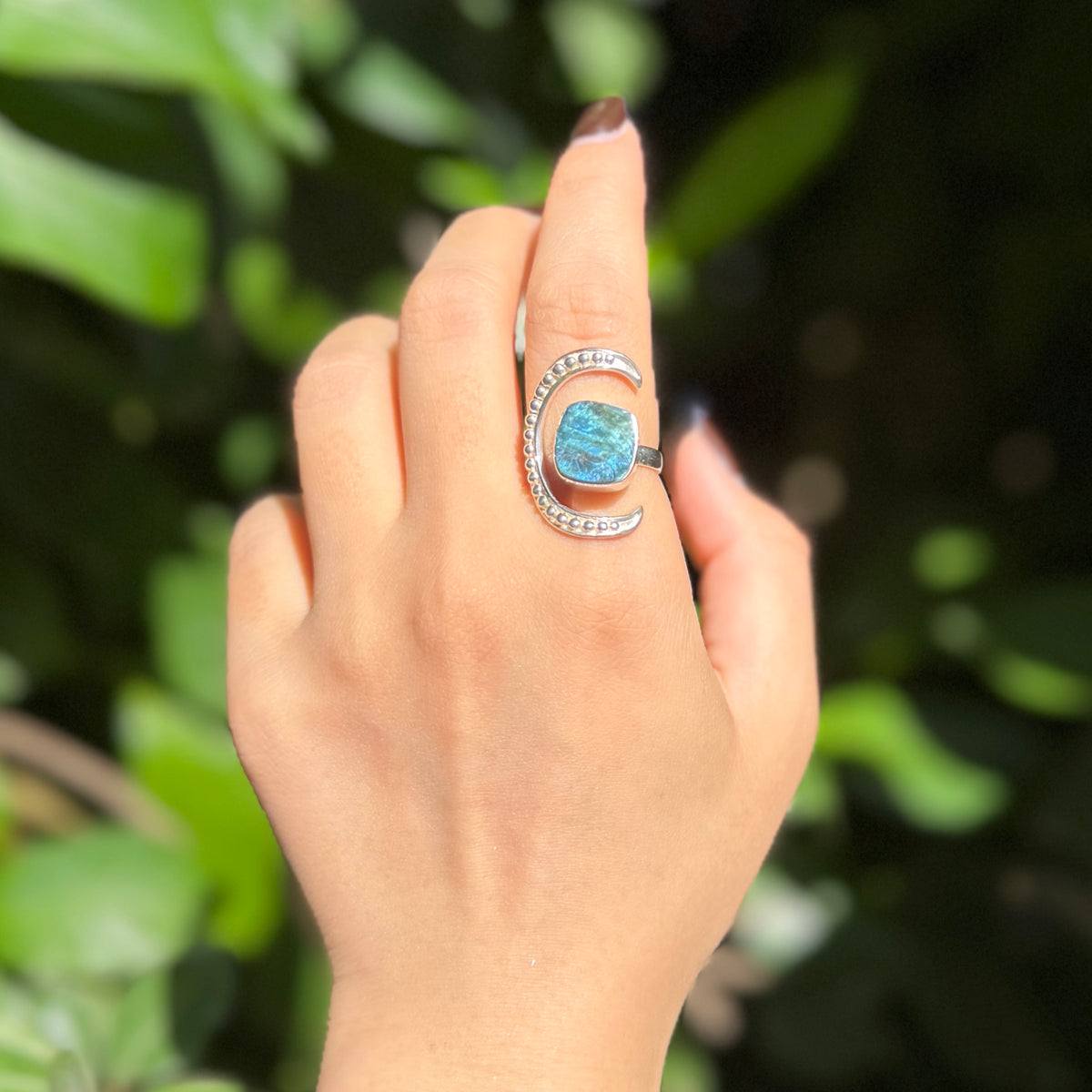Labradorite ring 10