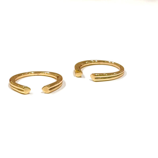 Brass heart plain ring 9