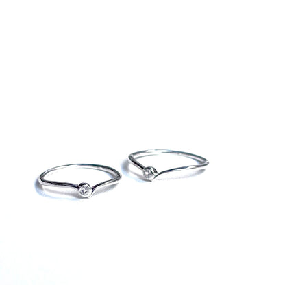 White topaz ring 5