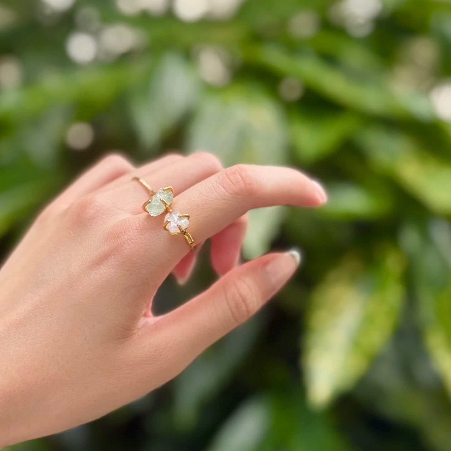 Brass 2stone ring 14