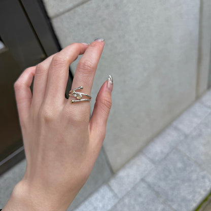 Silver925×Brass design ring 13