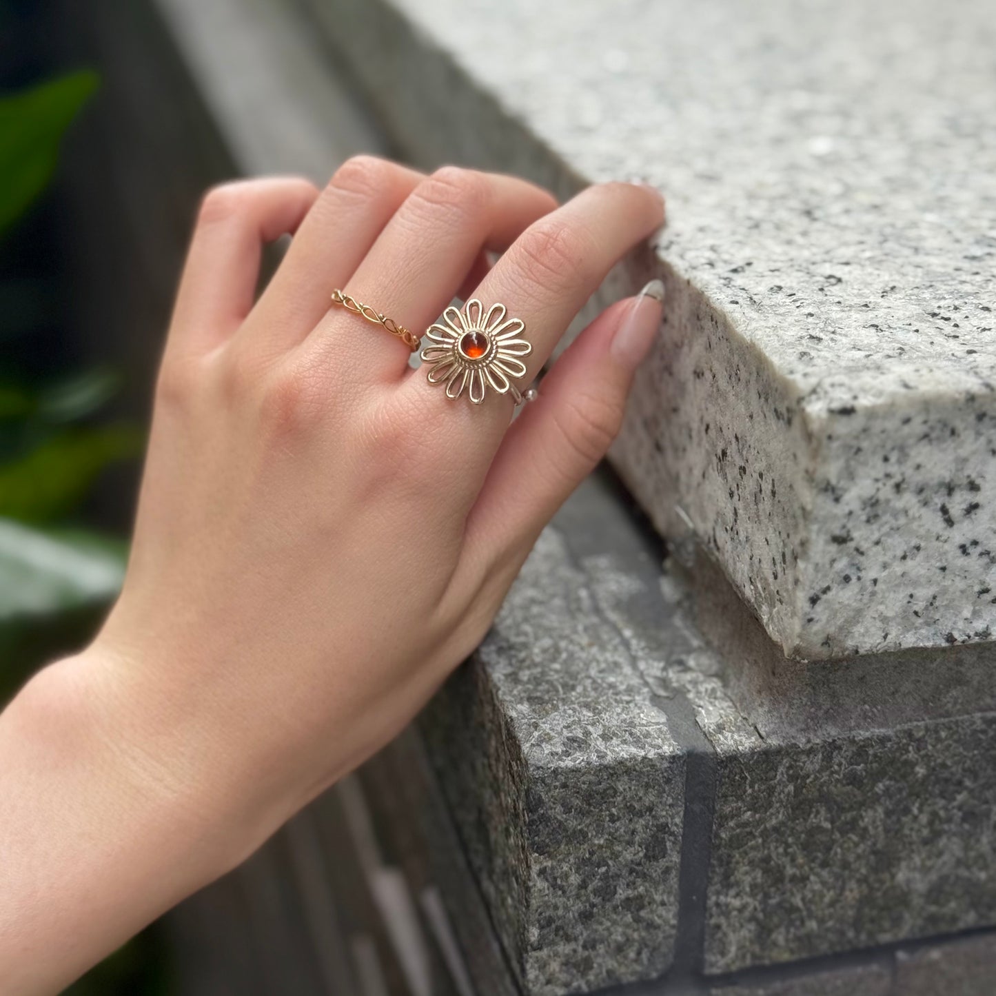 Flower design ring 13