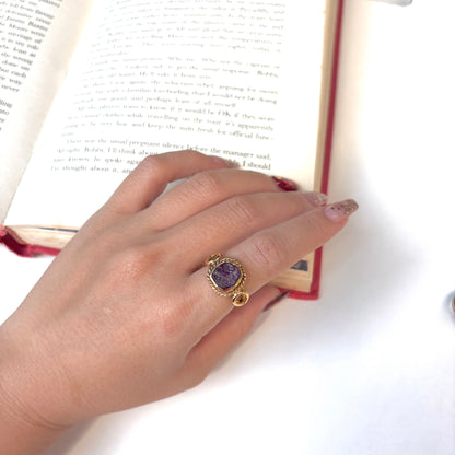 Brass rough design ring