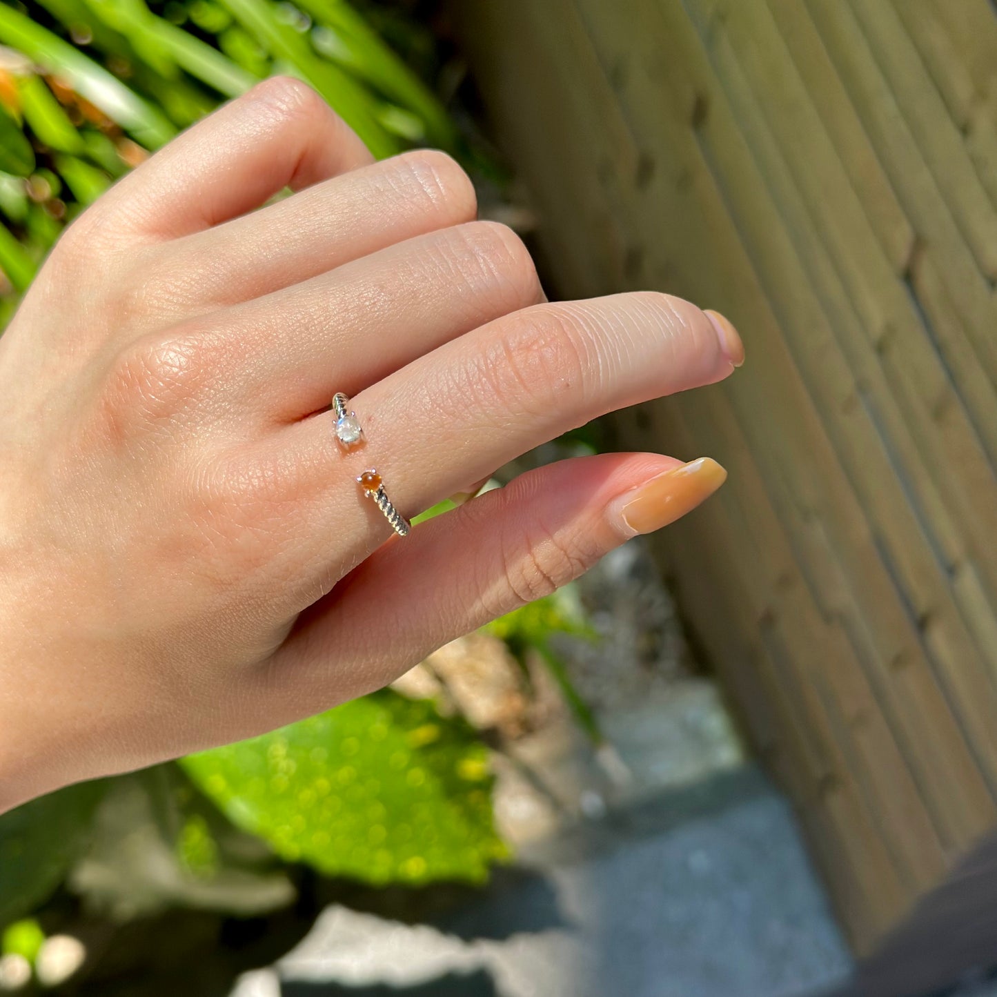Silver925 2stone ring 18