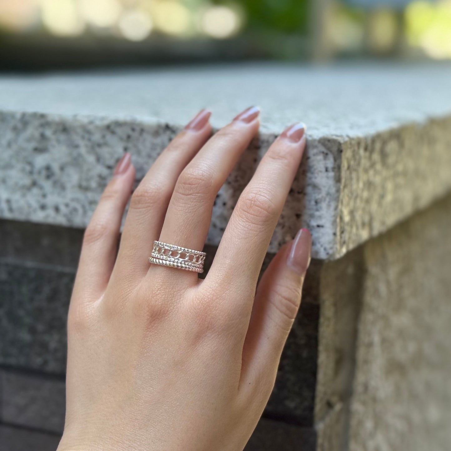Silver925 plain ring 43