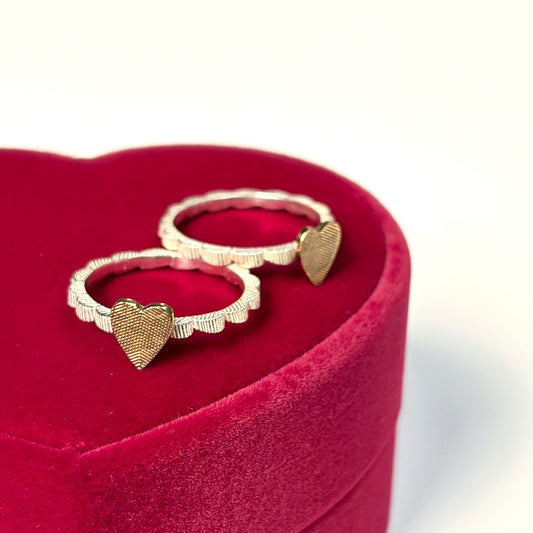 Heart plain ring 58