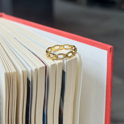 Brass star plain ring 11