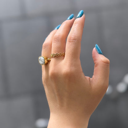 Brass design ring 15