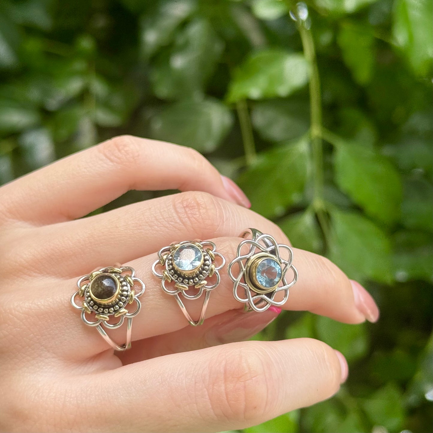Flower design ring 13