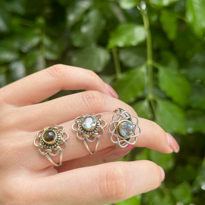 Flower design ring 13