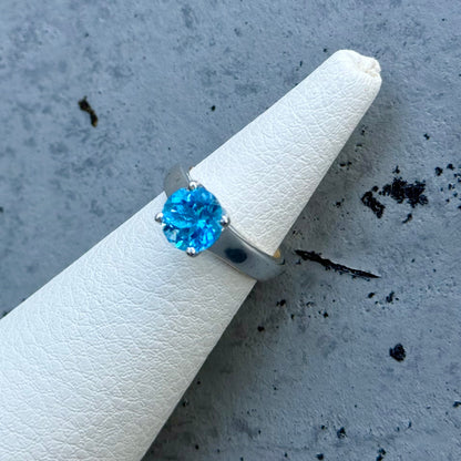 Swiss Blue topaz ring