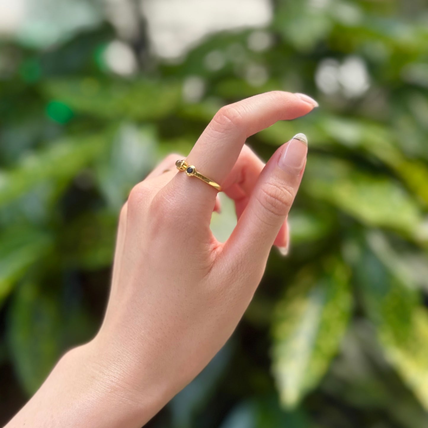 Brass 2stone ring 12