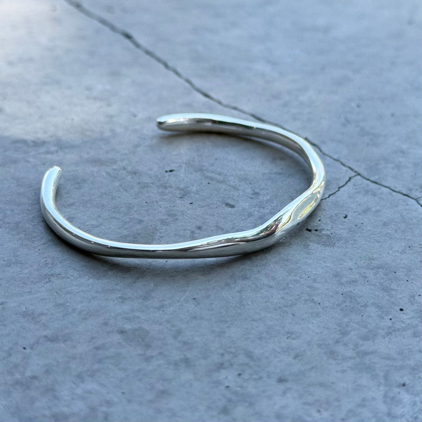 Silver925 plain bangle 2