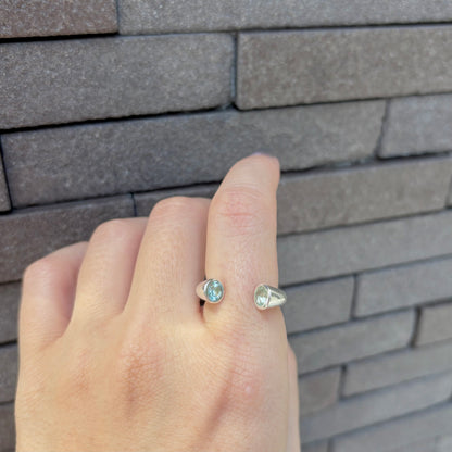 Silver925 2stone ring 19