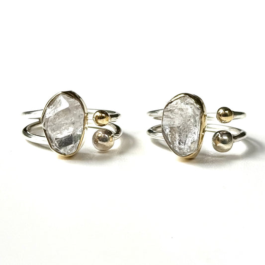 Herkimer diamond ring 12