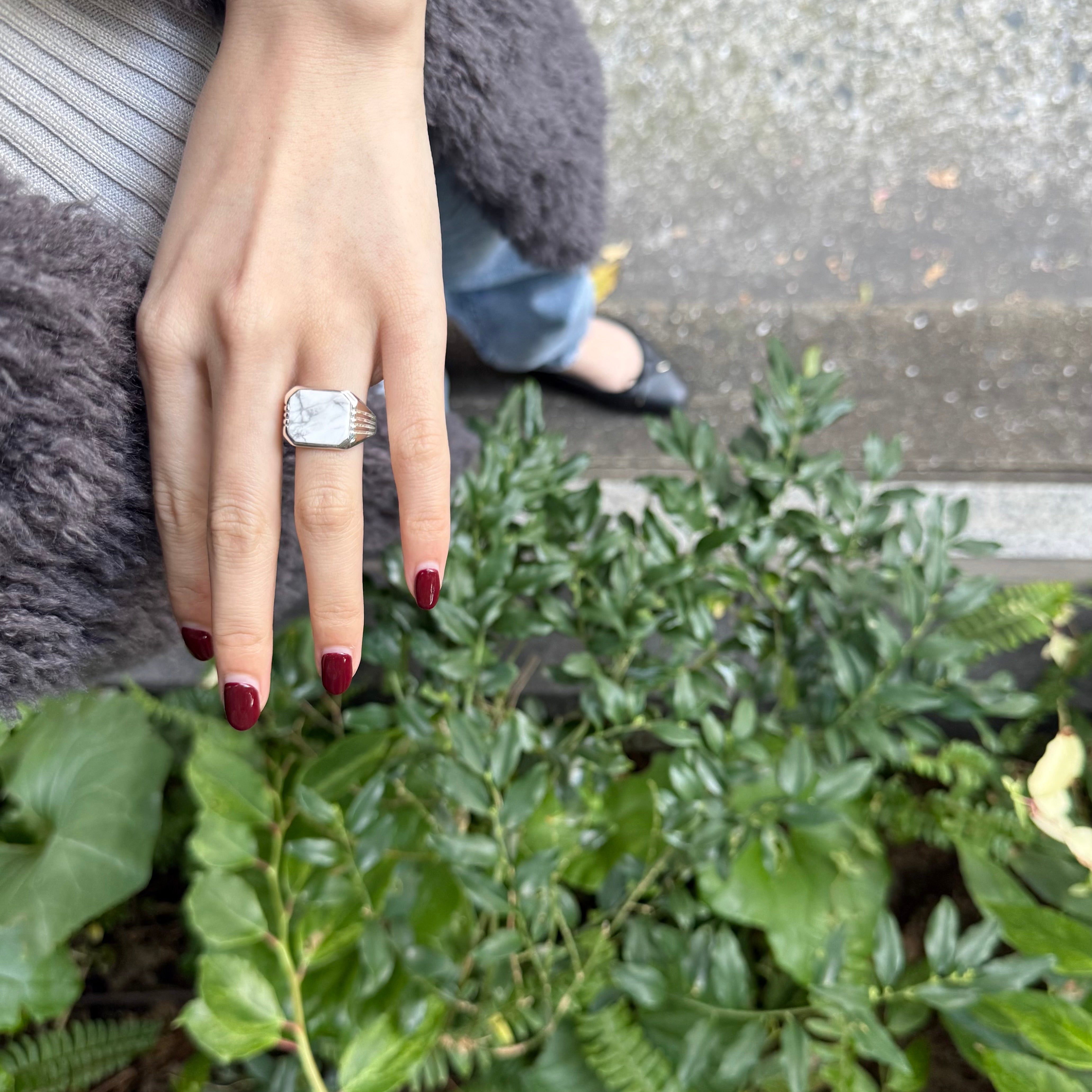 Square design ring 2 – Biju mam