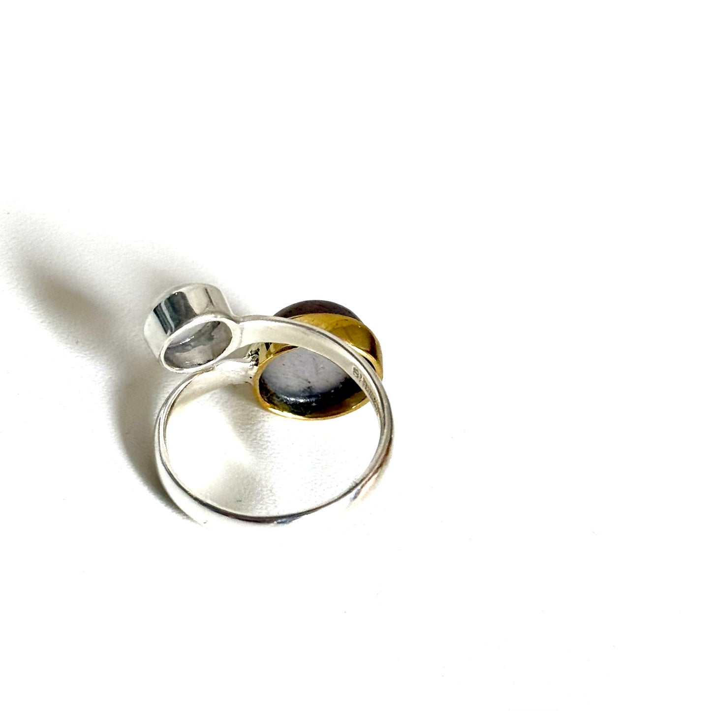 Silver925×Brass 2stone ring 20