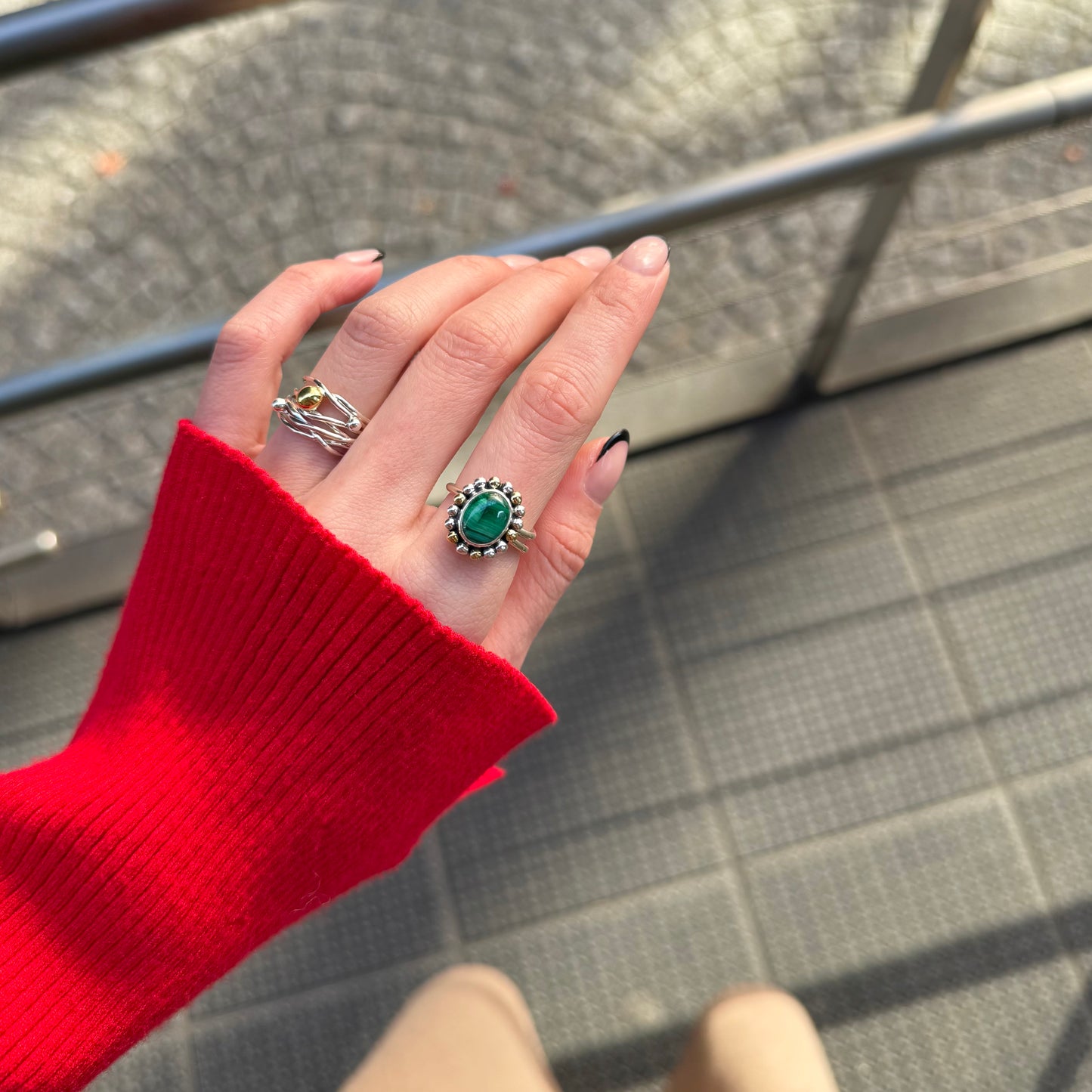 Silver925×Brass design ring 15