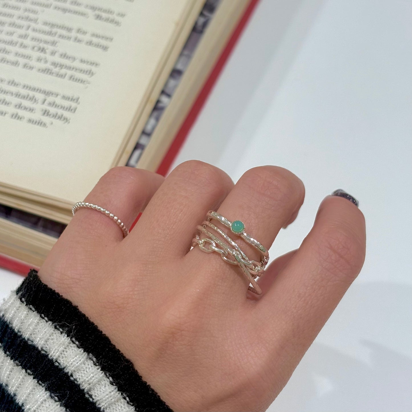 Silver925 square petit ring