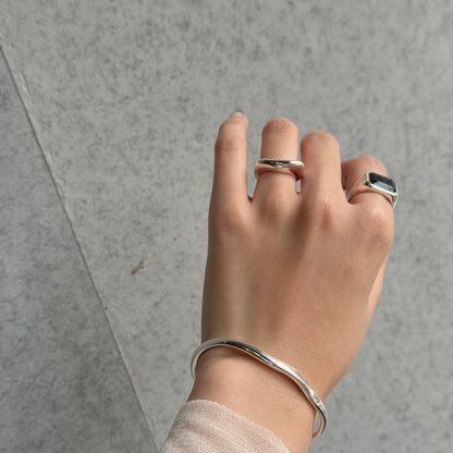 Silver925 plain ring 56