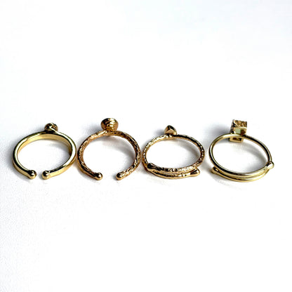 Brass petit ring〈Peridot〉