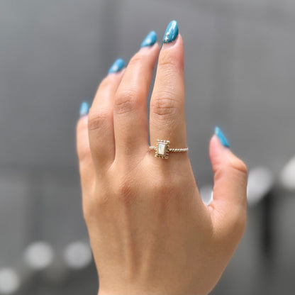 Silver925×Brass petit ring 6