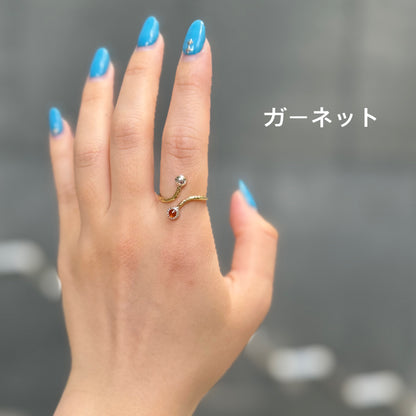 Silver925×Brass design ring 18